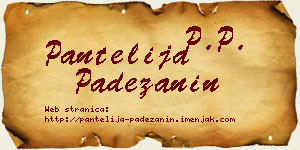 Pantelija Padežanin vizit kartica